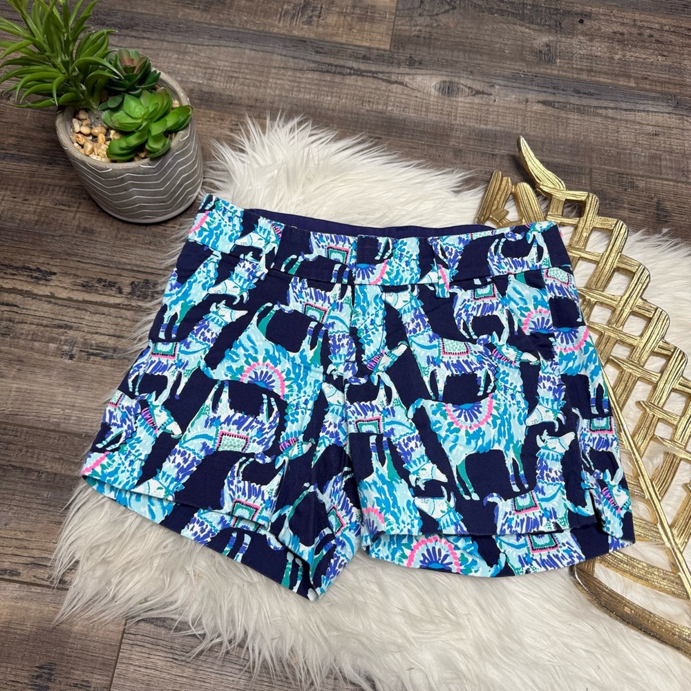 Lilly Pulitzer Callahan Shorts‎ Blue 5" Alpaca My Bags
